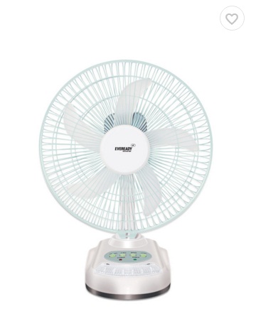 India Desire : Buy Eveready 10 Inch Rechargeable Table Fan with LED Light RF-04 At Rs. 1459 From Snapdeal